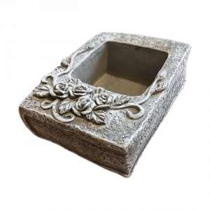Betonový květináč na hřbitov kniha na natřesky 6,5 x 18 x 14,5 cm