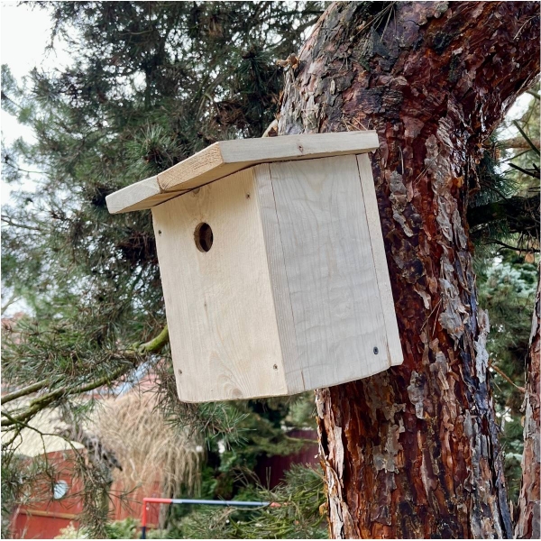 Budka pro sýkorky 28 mm bez nátěru