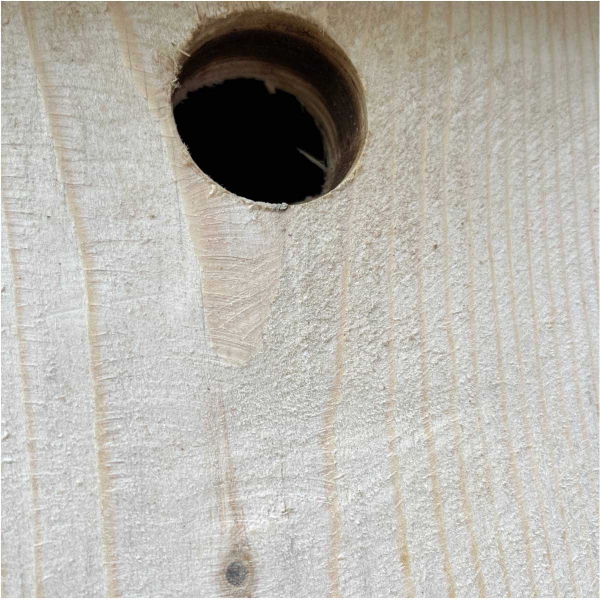 Budka pro vrabce z přírodního dřeva 34 mm - bez nátěru