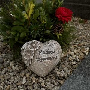 Dekorace na hrob - tichý projev lásky 5 x 6,5 x 5,5 cm