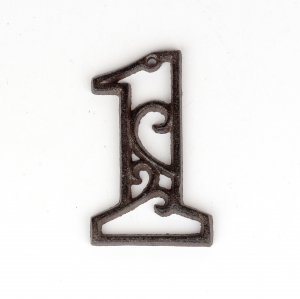 Domovní číslo 1 litina 8,8x12cm