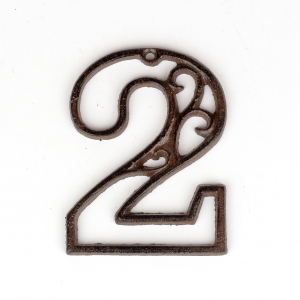 Domovní číslo 2 litina 8,8x12cm