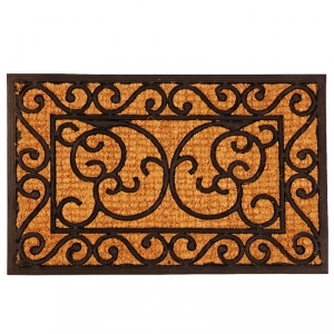 Gumová rohožka před dveře s ornamenty 40x60cm