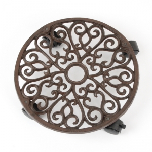 Kulatý litinový podstavec pod květináč 33cm