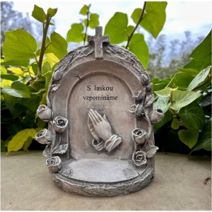 Náhrobní kámen S láskou vzpomínáme 16 x 13 x 8 cm
