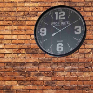 Nástěnné hodiny černé 90cm