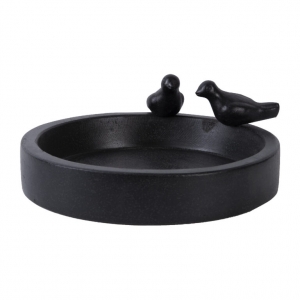 Pítko pro venkovní ptáky granitové černé 30,1cm