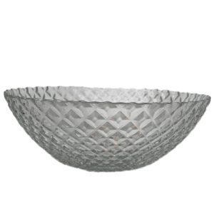 Skleněná mísa s broušeným vzhledem 25 cm