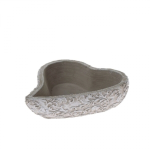 Srdce betonový květináč na hřbitov 6 x 16 x 18 cm
