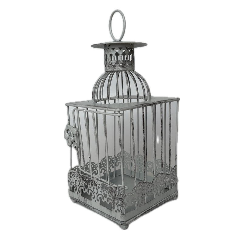 Svatební dekorace - květinová klec 10 x 10 x 22 cm