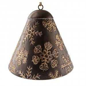 Velký kovový zvonek 33,5 x 37 x 37 cm