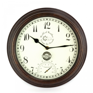 Venkovní hodiny s teploměrem 30cm