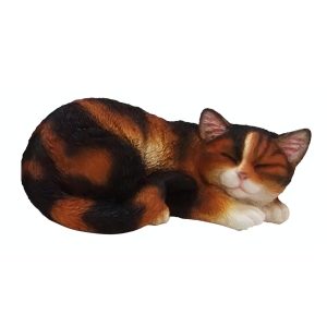 Venkovní socha spící kotě 29cm