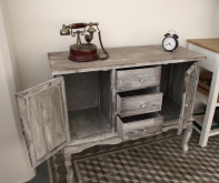 Vintage dřevěná komoda s patinou 93×37×79cm